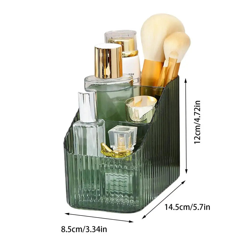 EtherealBe bathroom vanity organizer for cosmetics with multiple compartments for brushes and bottles