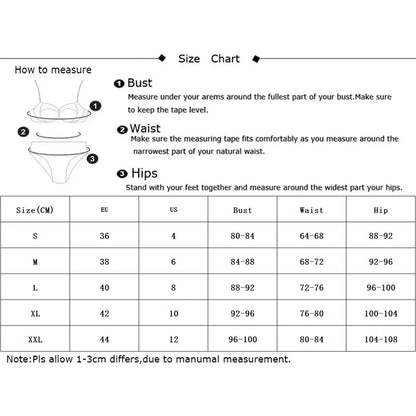 EtherealBe size chart showing bust waist hip measurements and measuring guide for lace nightgown set for women