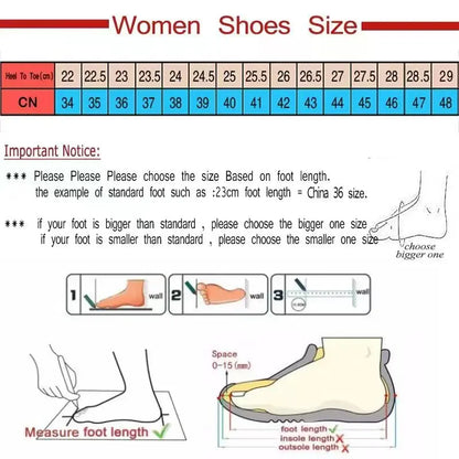 Open toe high heels for parties sizing chart and foot measurement guide for women showing CN sizes and instructions