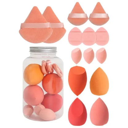 EtherealBe best makeup applicators for cream foundation set including sponges and brushes in a clear jar