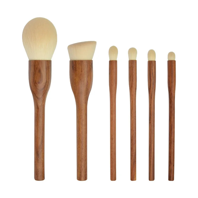 EtherealBe black walnut makeup brush set with soft bristles for flawless makeup application