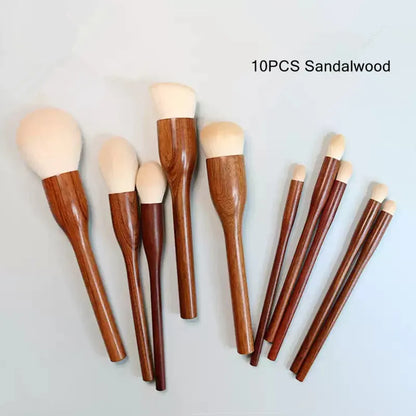 EtherealBe black walnut makeup brush set with soft bristles for flawless application and professional makeup looks