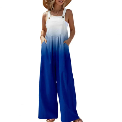 EtherealBe boho chic jumpsuit with pockets in a stylish ombre design featuring wide legs
