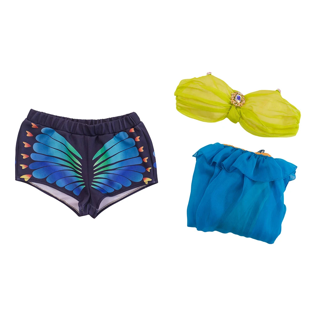 EtherealBe Britney Spears Halloween costume set featuring colorful butterfly shorts and vibrant tops