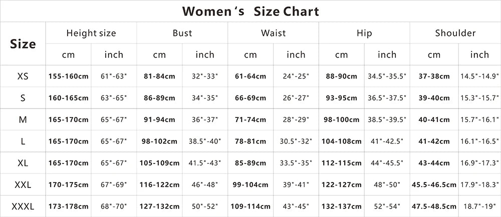 EtherealBe Britney Spears Halloween costume size chart for women showing various sizes and measurements