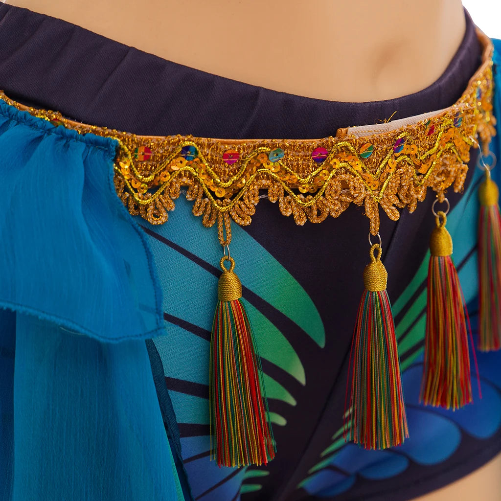 EtherealBe Britney Spears Halloween costume featuring vibrant colors and intricate gold embellishments