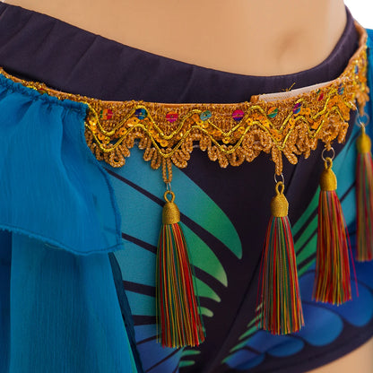 EtherealBe Britney Spears Halloween costume featuring vibrant colors and intricate gold embellishments