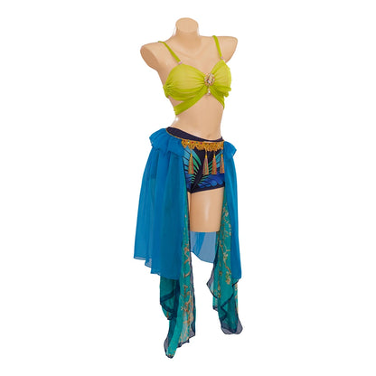 EtherealBe Britney Spears Halloween costume featuring a vibrant costume top and stylish layered skirt