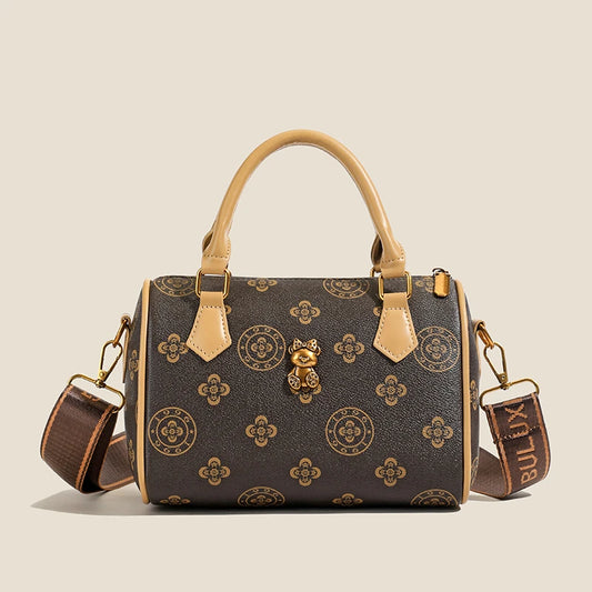 EtherealBe designer leather tote bag with stylish print and detachable strap for everyday use