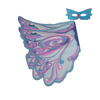 EtherealBe butterfly elf stage costume for kids featuring colorful wings and a matching mask