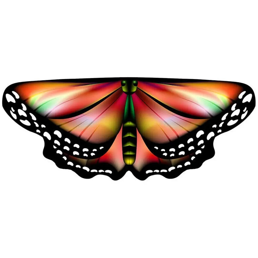 Colorful butterfly elf stage costume for kids with vibrant wings and intricate patterns