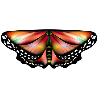 Colorful butterfly elf stage costume for kids with vibrant wings and intricate patterns