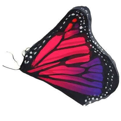 Colorful butterfly elf stage costume for kids with vibrant wings and detailed patterns