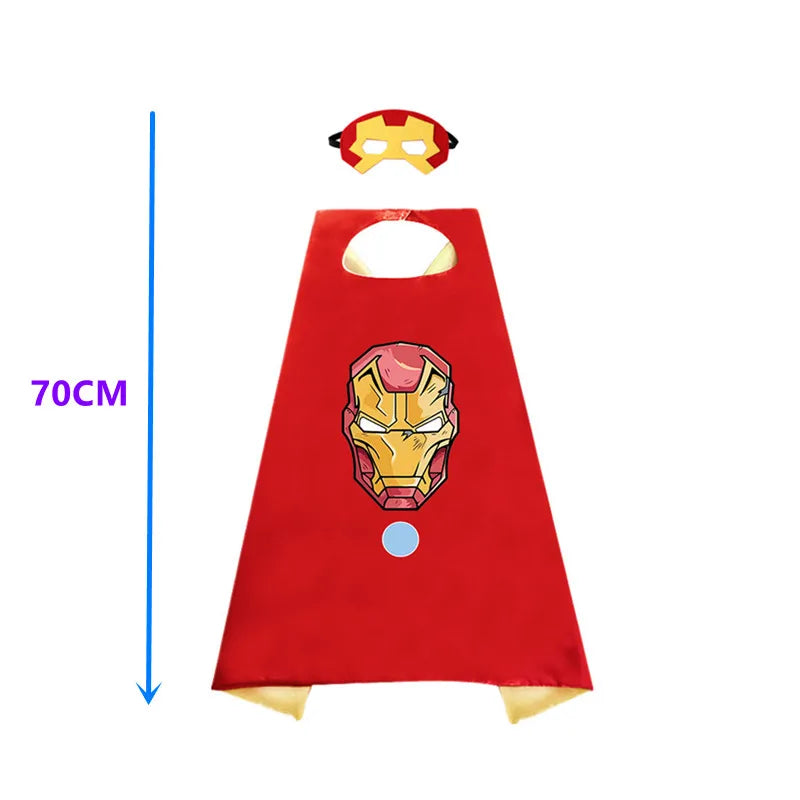 EtherealBe Iron Man cape and mask set for kids featuring a vibrant design, ideal for a Captain America costume for kids.