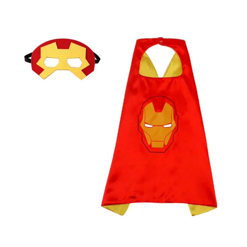 EtherealBe Iron Man costume for kids including a red cape and matching mask for superhero play