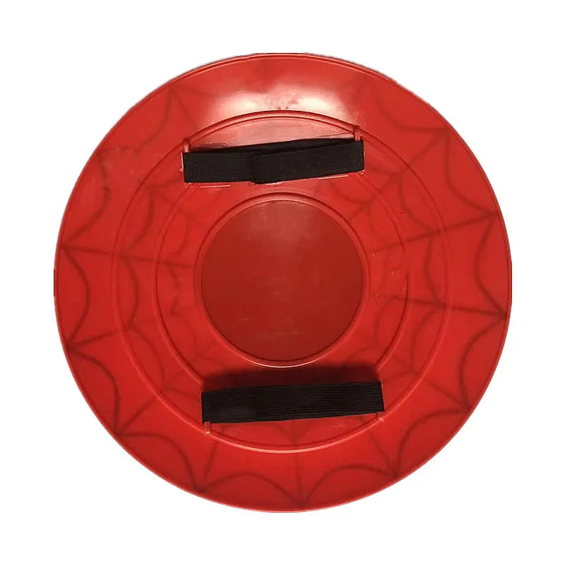 Red Captain America-themed shield for kids featuring adjustable straps, ideal for role play with Captain America costume for kids