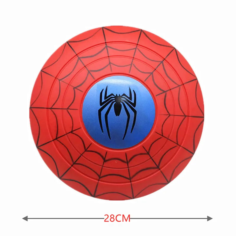 Red Spider-Man shield with web design, perfect accessory for a Captain America costume for kids
