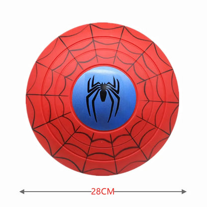 Red Spider-Man shield with web design, perfect accessory for a Captain America costume for kids