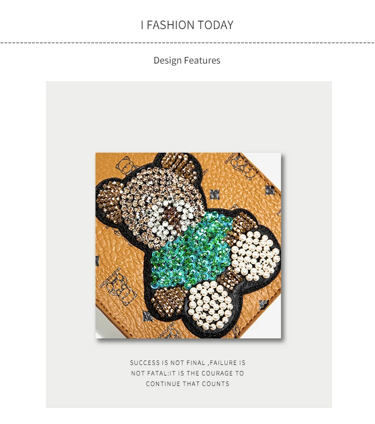 EtherealBe Casual Chic Buddy Bear Purse featuring intricate beadwork and a playful bear design