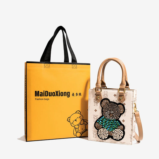 EtherealBe Casual Chic Buddy Bear Purse in stylish design with colorful bear embellishment