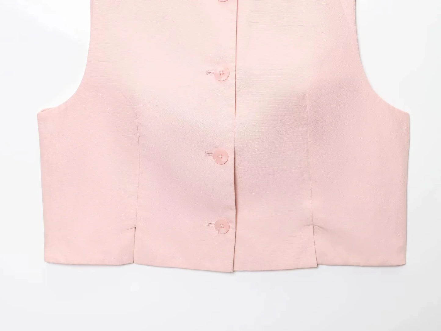 EtherealBe Casual Chic Office Lady Pantsuit in Soft Pink with Button Closure and Tailored Design