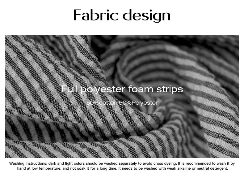 EtherealBe fabric design featuring casual comfort tops for women in black and white striped pattern