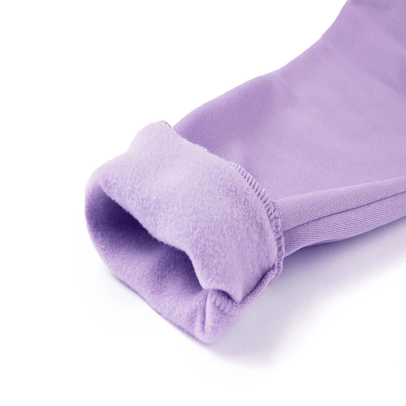 EtherealBe casual fleece 2 piece hoodie outfits for women in soft purple fabric with snug cuffs