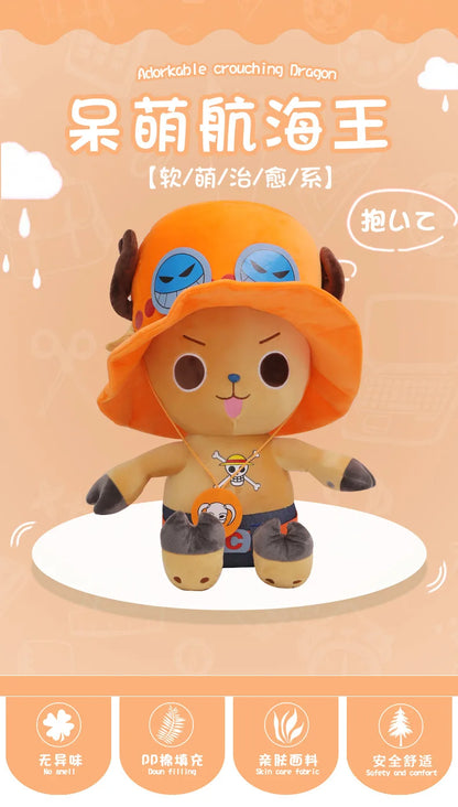 EtherealBe Chopper anime kids plush toy with a cute design and bright orange hat for children