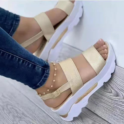 EtherealBe comfortable wedges shoes for ladies with stylish strap design and cushioned sole