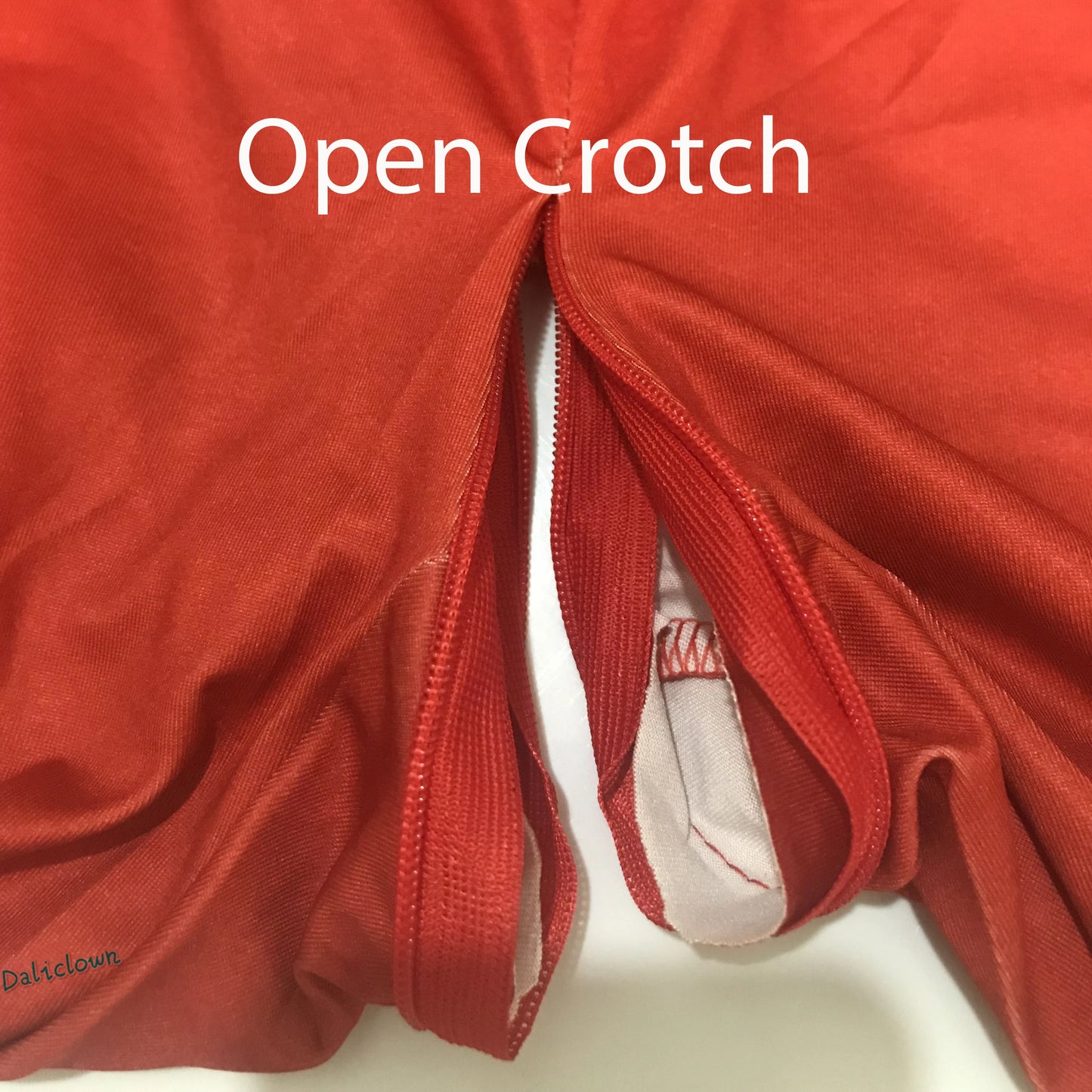 Open Crotch Detail of Darling in the Franxx Cosplay Costume in Red Fabric