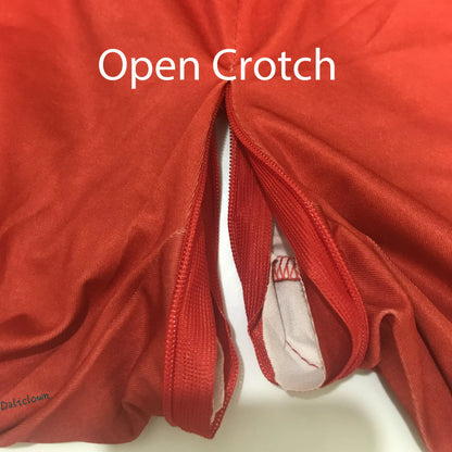 Open Crotch Detail of Darling in the Franxx Cosplay Costume in Red Fabric