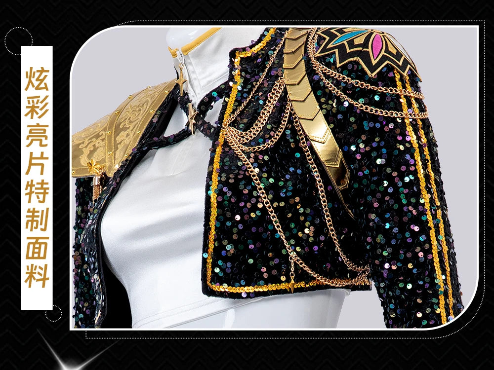 EtherealBe demon hunters cosplay costume set featuring sparkling details and ornate embellishments