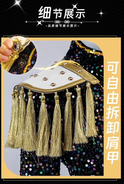 EtherealBe demon hunters cosplay costume set featuring decorative tassels and shimmering fabric