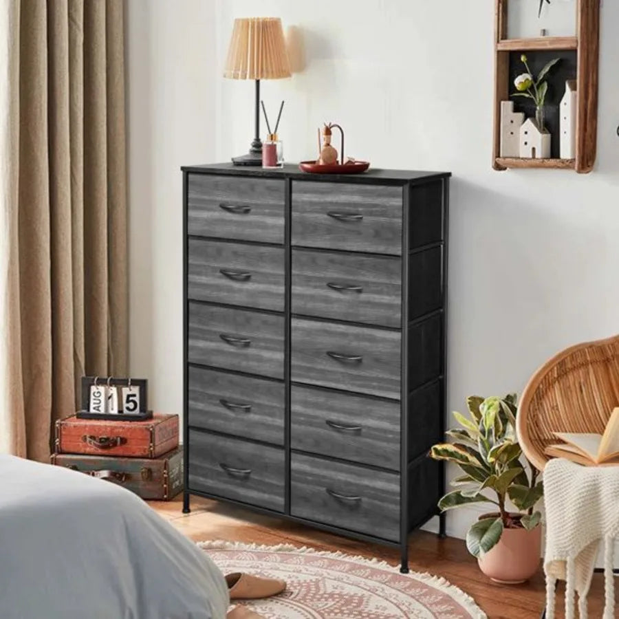 EtherealBe 10 drawer storage cabinet in a modern room with stylish decor and soft lighting