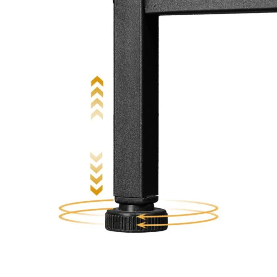 Adjustable leg of 10 drawer storage cabinet for enhanced stability on uneven surfaces