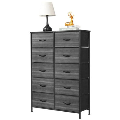 EtherealBe 10 drawer storage cabinet in modern design with sleek finish and decorative lamp on top