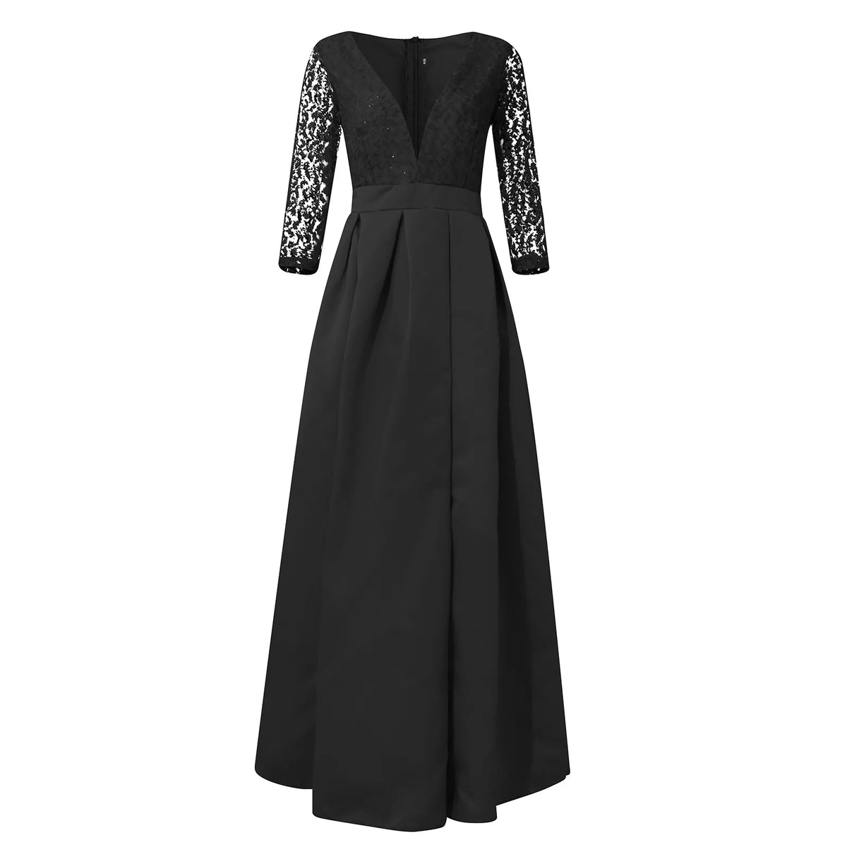 EtherealBe Elegant prom and gala dresses featuring lace sleeves and a stunning black design