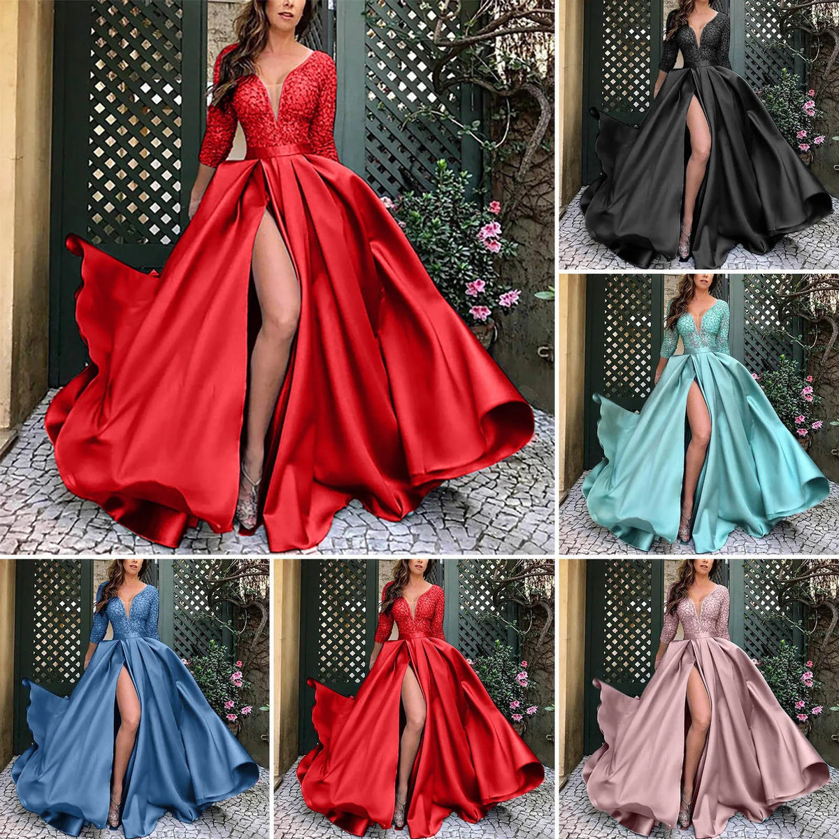 EtherealBe elegant prom and gala dresses with high slits and stylish designs in various colors