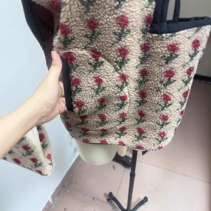 EtherealBe fashion fleece tops for winter featuring floral design for cozy style