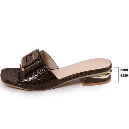 EtherealBe fashion low heel open toe mules with a stylish design and comfortable fit