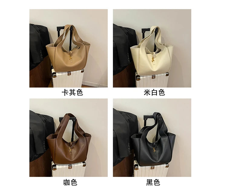 EtherealBe fashionable tote bag for women in four colors: beige, white, brown, and black