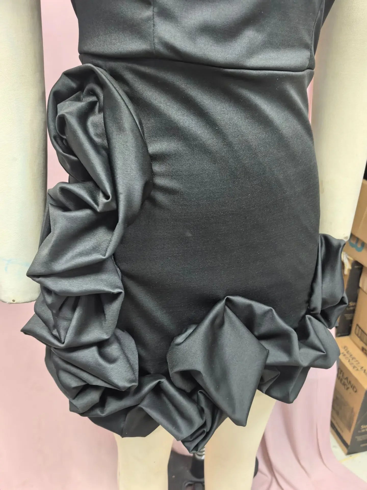 EtherealBe formal strapless cocktail dress featuring elegant ruffles for a chic look