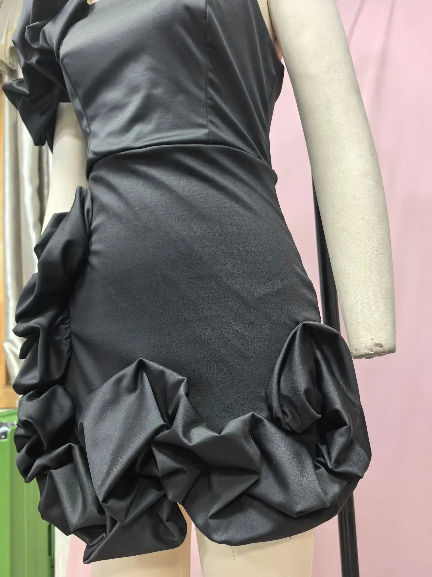 Elegant EtherealBe formal strapless cocktail dress with ruffled detailing for stylish evening events