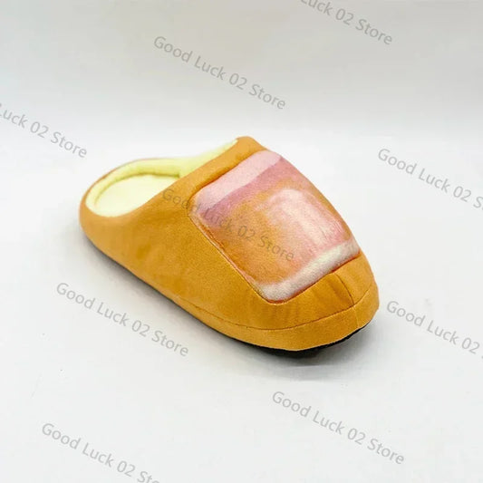 EtherealBe novelty big toe slippers for home in orange with soft plush lining for comfort