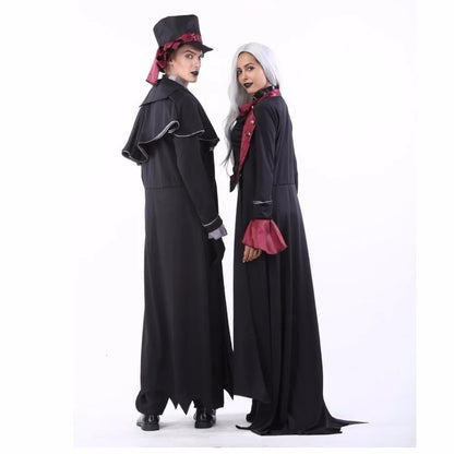 EtherealBe gothic vampire couple Halloween costume with elegant long cloaks and stylish accessories