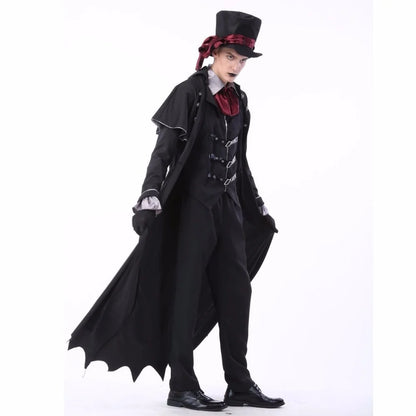 EtherealBe gothic vampire couple Halloween costume featuring a stylish long coat and top hat