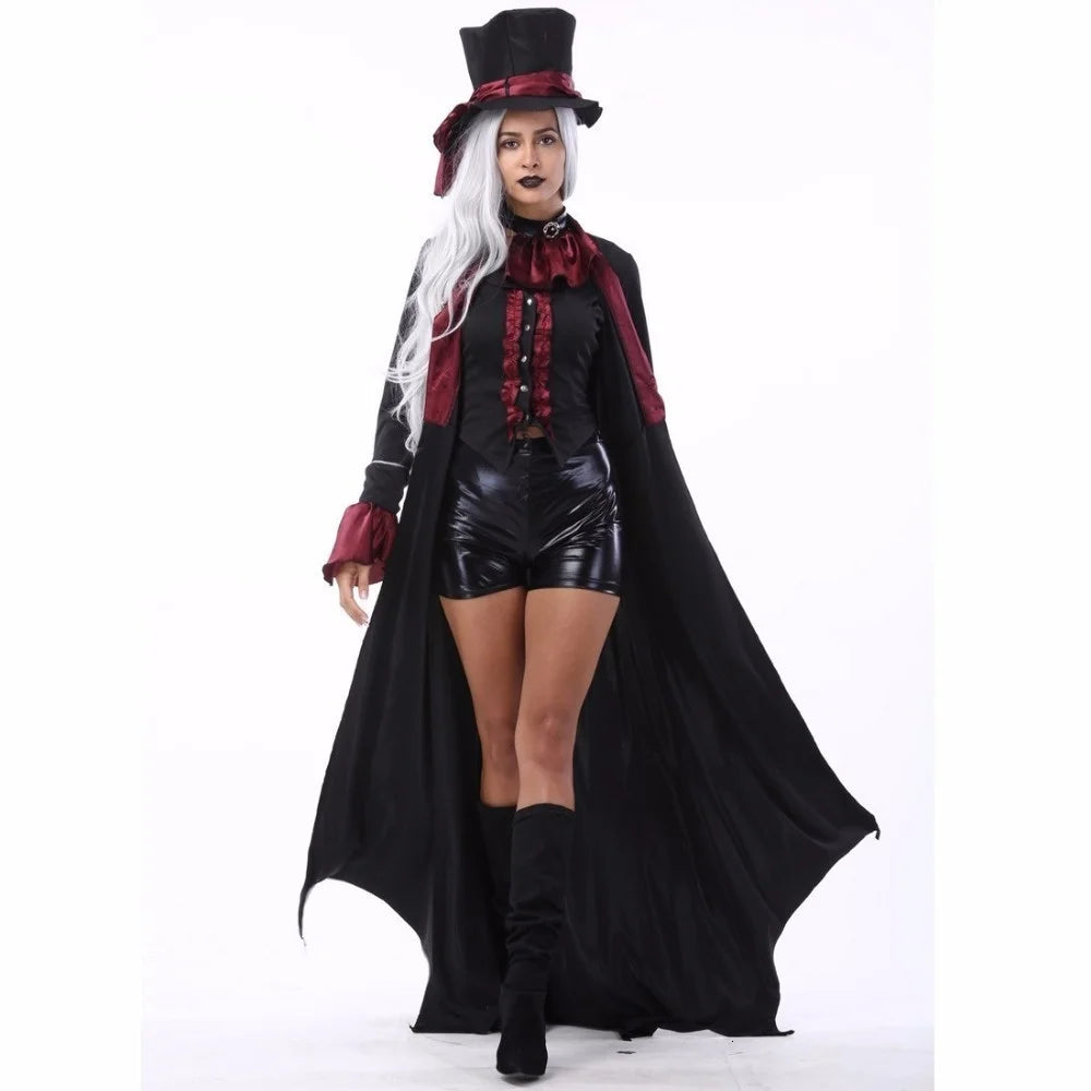 EtherealBe gothic vampire couple Halloween costume with elegant details and flowing cape