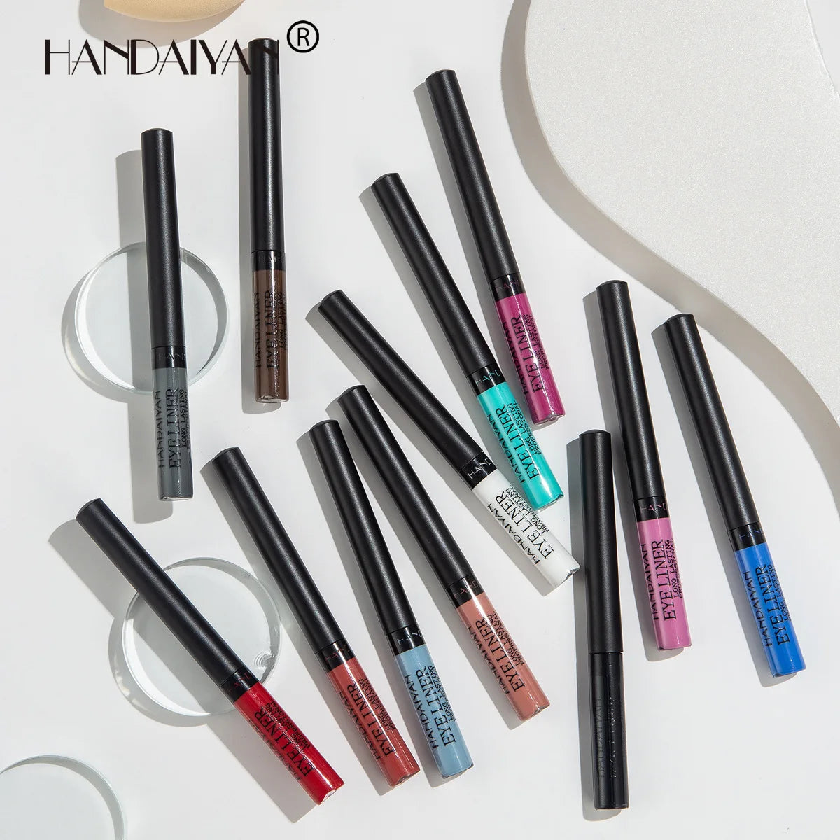 Collection of EtherealBe UV light neon eyeliner pen in various vibrant colors for bold eye makeup looks
