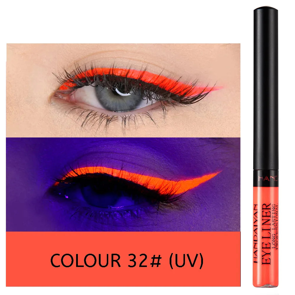 Bright UV light neon eyeliner pen in color 32 for vibrant eye makeup looks