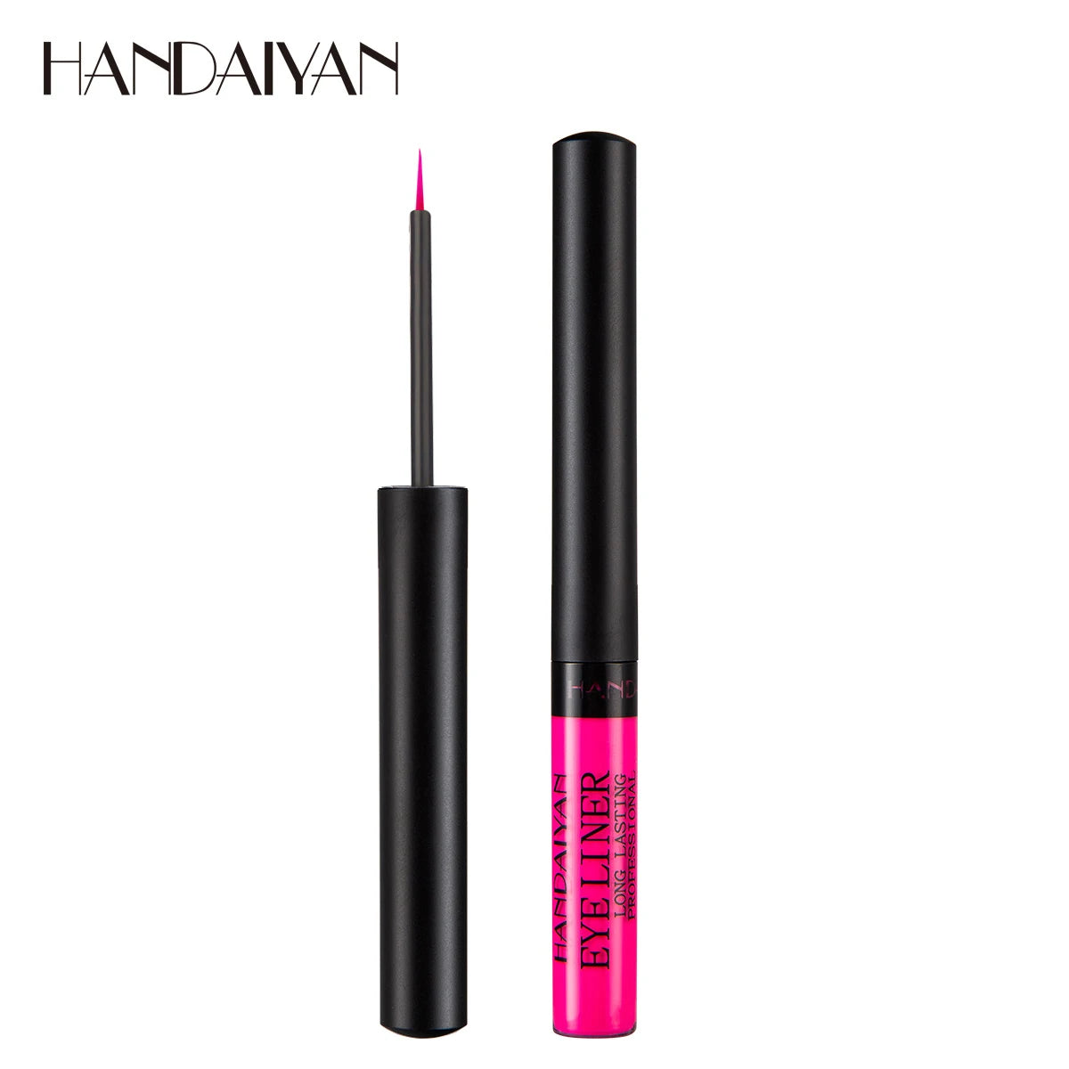 EtherealBe UV light neon eyeliner pen in vibrant pink with a fine brush tip for precise application